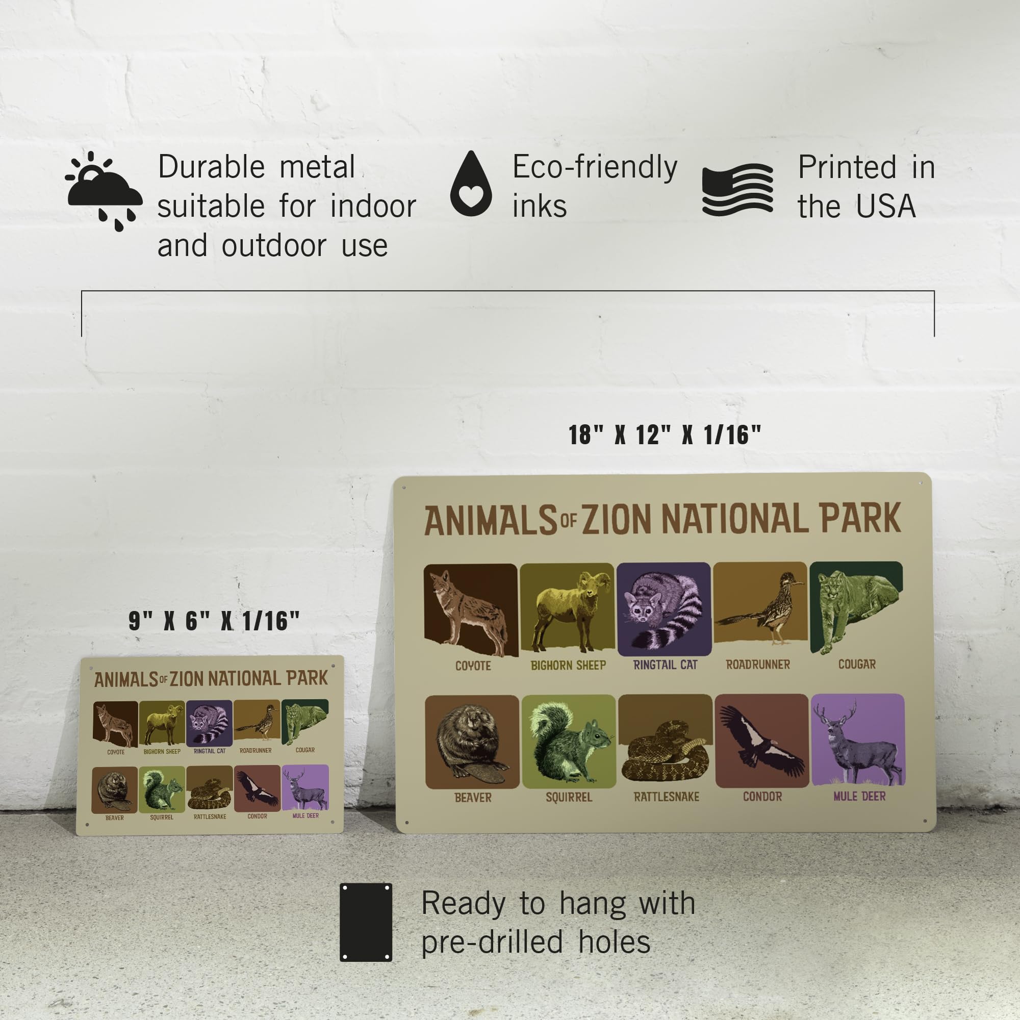 Amazon.com : Lantern Press 6x9 Inch Metal Sign, Zion National Park